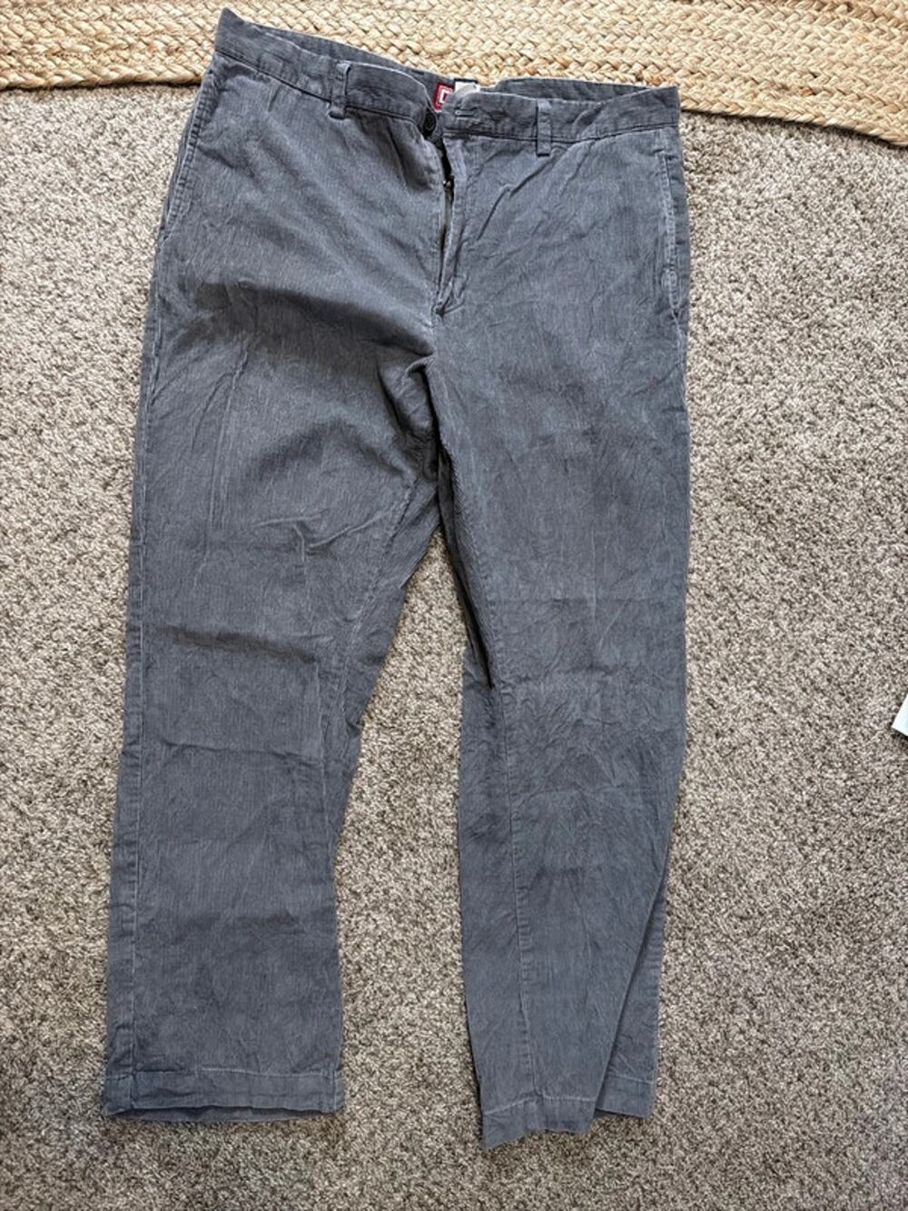 Chaps gray 100% cotton corduroy pants men’s 36 x 32 3234